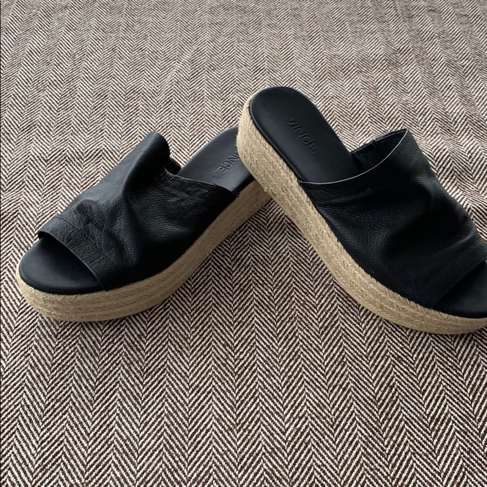 Vince platform slide sandals. With original bag.